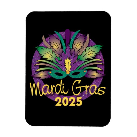 Mardi Gras Mask Magnet - 2025 (Vertikal)