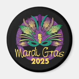 Mardi Gras Mask Magnet - 2025
