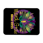 Mardi Gras Mask Magnet - 2025 - Biloxi, MS (Horizontal)