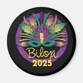 Mardi Gras Mask Magnet - 2025 - Biloxi, MS