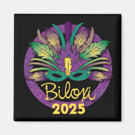 Mardi Gras Mask Magnet - 2025 - Biloxi, MS
