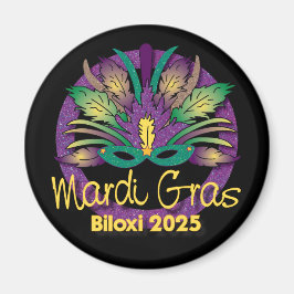Mardi Gras Mask Magnet - 2025 - Biloxi, MS