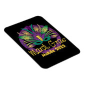 Mardi Gras Mask Magnet - 2025 - Mobile (Rechte Seite)