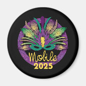 Mardi Gras Mask Magnet - 2025 - Mobile, AL (Vorne)