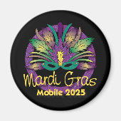 Mardi Gras Mask Magnet - 2025 - Mobile, AL (Vorne)