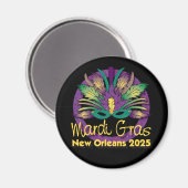 Mardi Gras Mask Magnet - 2025 - New Orleans (Vorderseite/Rückseite)
