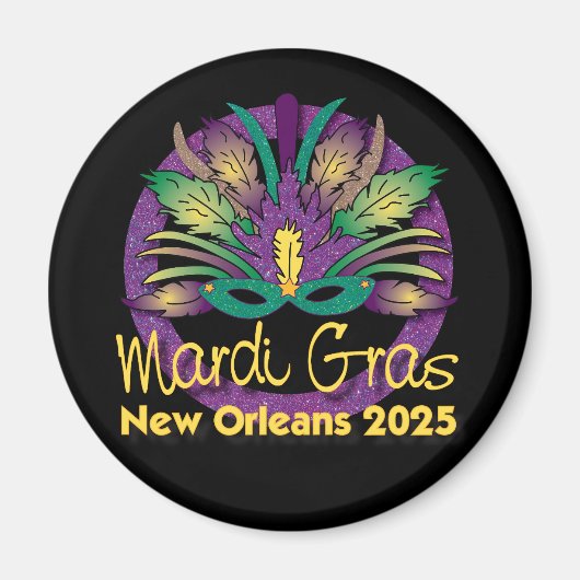 Mardi Gras Mask Magnet - 2025 - New Orleans (Vorne)