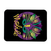 Mardi Gras Mask Magnet - Mobile, AL (Horizontal)