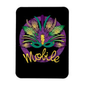 Mardi Gras Mask Magnet - Mobile, AL (Vertikal)