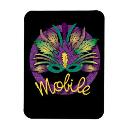Mardi Gras Mask Magnet - Mobile, AL