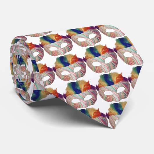 Mardi Gras Mask Necktie Krawatte (Gerollt)
