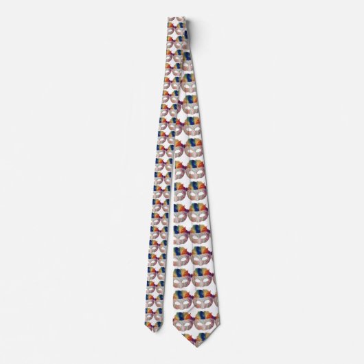 Mardi Gras Mask Necktie Krawatte (Rückseite)