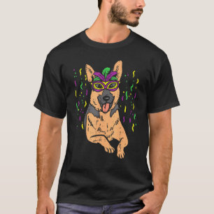 Mardi Gras Mask Niedlicher Karnevalshund T-Shirt