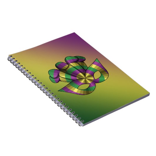 Mardi Gras Mask Notebook Notizblock (Rechte Seite)