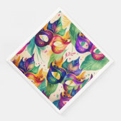 Mardi Gras Mask Paper Dinner Napkins Serviette (Ecke)