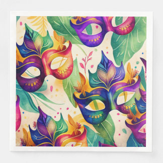 Mardi Gras Mask Paper Dinner Napkins Serviette
