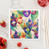 Mardi Gras Mask Paper Dinner Napkins Serviette (Beispiel)