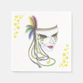 Mardi Gras Mask Paper Napkins Serviette (Vorderseite)