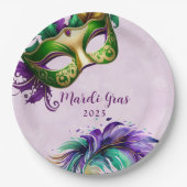 Mardi Gras Mask Pappteller (Vorderseite)