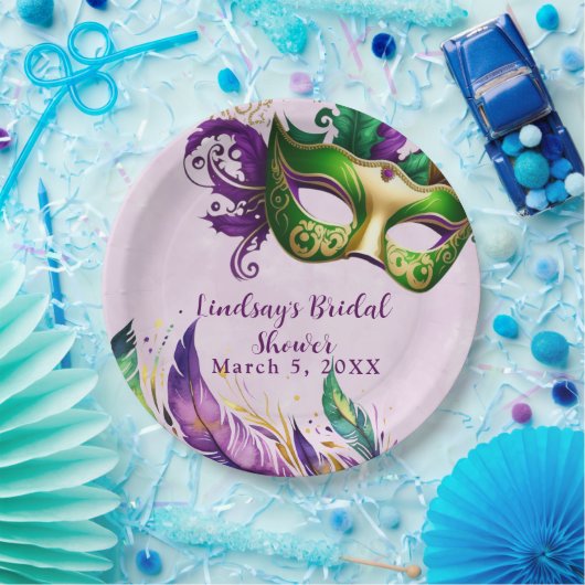 Mardi Gras Mask Pappteller (Party)