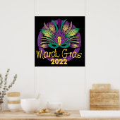 Mardi Gras Mask Poster - 2022 (Küche)