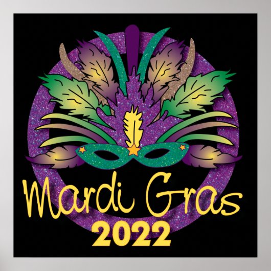 Mardi Gras Mask Poster - 2022 (Vorne)