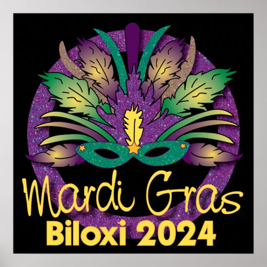 Mardi Gras Mask Poster - 2024 - Biloxi, MS (Vorne)