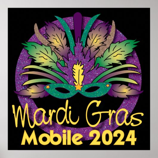 Mardi Gras Mask Poster - 2024 - Mobile (Vorne)