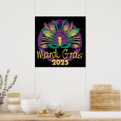 Mardi Gras Mask Poster - 2025 (Küche)