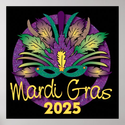 Mardi Gras Mask Poster - 2025 (Vorne)