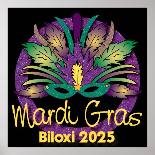 Mardi Gras Mask Poster - 2025 - Biloxi, MS (Vorne)