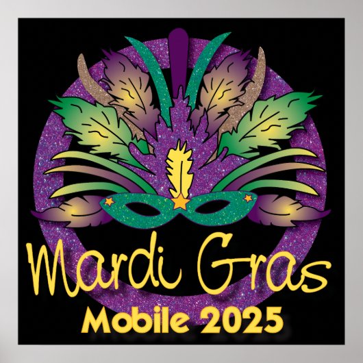 Mardi Gras Mask Poster - 2025 - Mobile (Vorne)