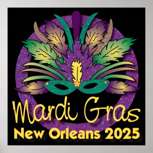 Mardi Gras Mask Poster - 2025 - New Orleans (Vorne)