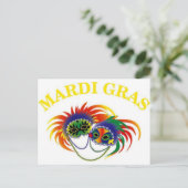 Mardi Gras Mask Postkarte (Stehend Vorderseite)