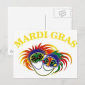 Mardi Gras Mask Postkarte (Vorne/Hinten)