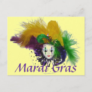 Mardi Gras Mask Postkarte