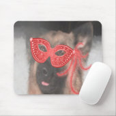 Mardi Gras Mask Red Mousepad (Mit Mouse)