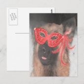Mardi Gras Mask Red Postkarte (Vorne/Hinten)