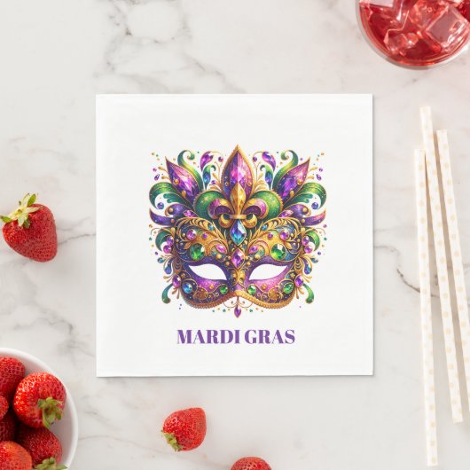 Mardi Gras Mask  Serviette (Beispiel)