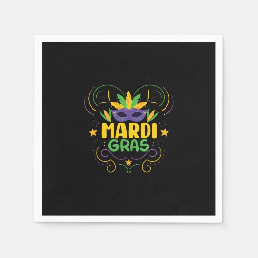 Mardi Gras Mask Serviette (Vorderseite)