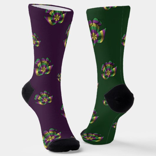 Mardi Gras Mask Socken (Gewinkelt)
