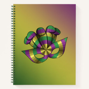 Mardi Gras Mask Spiral Notebook Notizblock