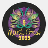 Mardi Gras Mask Sticker -2025 (Vorderseite)
