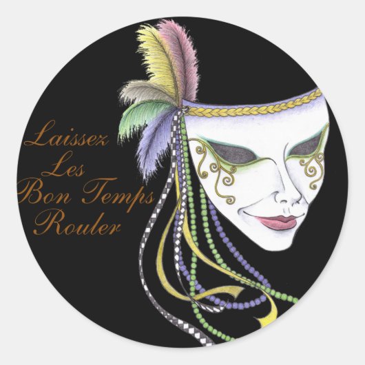 Mardi Gras Mask Stickers (Vorderseite)