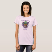 💚 💜 💛 Mardi Gras Mask T-Shirt (Vorne ganz)