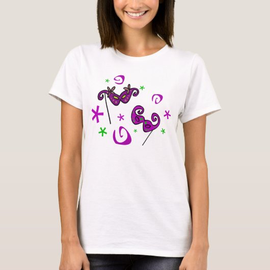 Mardi Gras Mask T-Shirt (Vorderseite)