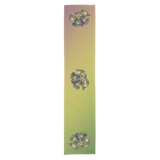 Mardi Gras Mask Table Runner Kurzer Tischläufer (Vorderseite)