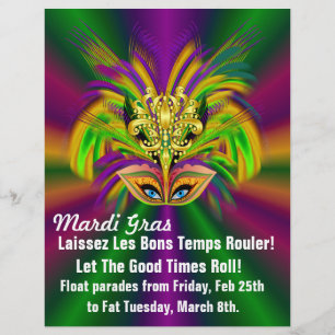 Mardi Gras Mask The Queen Flyer