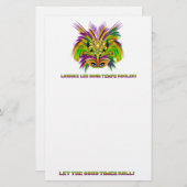 Mardi-Gras-Mask-The-Queen-V-2 Briefpapier (Vorne/Hinten)
