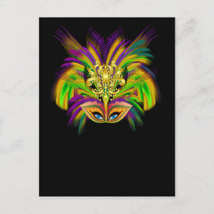 Mardi-Gras-Mask-The-Queen-V-2 Postkarte